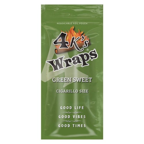 4 K'S ( 4 KINGS ) WRAP GREEN SWEET 4for99c-30ct (25)
