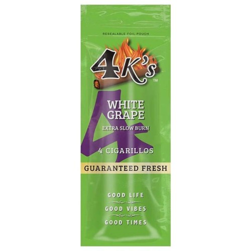 4 K'S Cigarillos White Grape 15-4pk-$1.19 #230012 (24)
