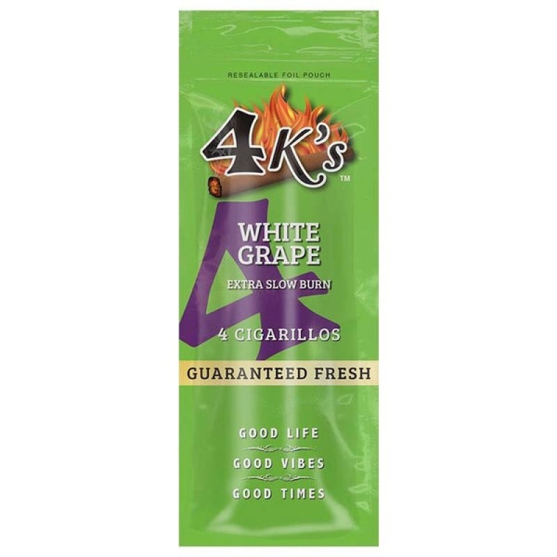 4 K'S Cigarillos White Grape 15-4pk-$1.19 #230012 (24)