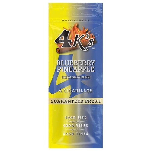 4K'S CIGARILLO BLUEBERRY PINEAPPLE 15-4pk-99c #230008