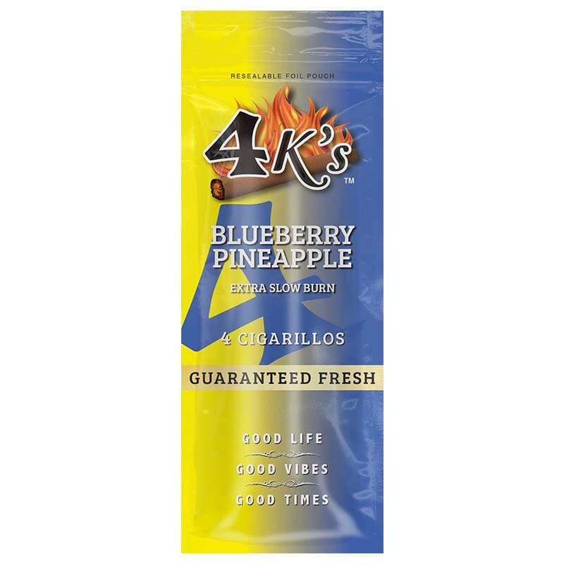 4K'S CIGARILLO BLUEBERRY PINEAPPLE 15-4pk-99c #230008