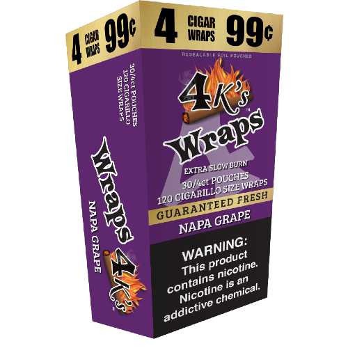 4K'S WRAPS 4F99 30/4CT-NAPA GRAPE