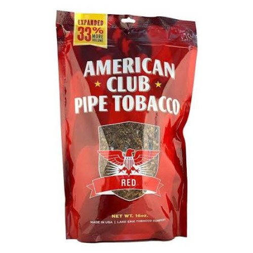 AMERICAN CLUB Red (Classic) Pipe Tob 6oz Bag (24)