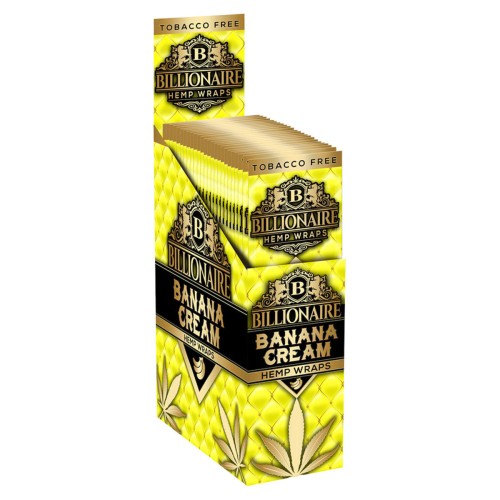BILLIONAIRE HEMP WRAP 25CT / BANANA CREAM / TOBACCO FREE