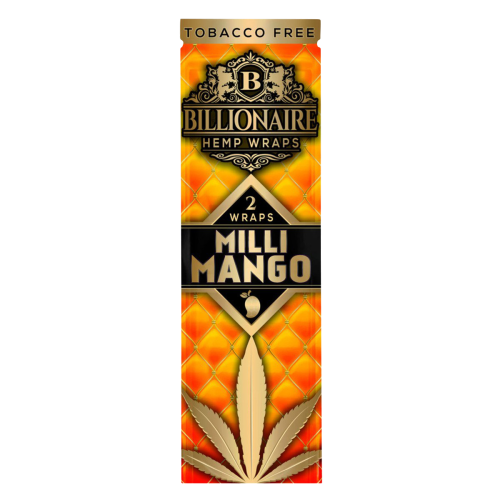 BILLIONAIRE HEMP WRAP 25CT / MILLI MANGO / TOBACCO FREE