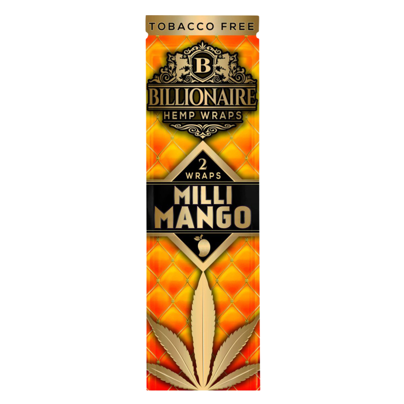 BILLIONAIRE HEMP WRAP 25CT / MILLI MANGO / TOBACCO FREE