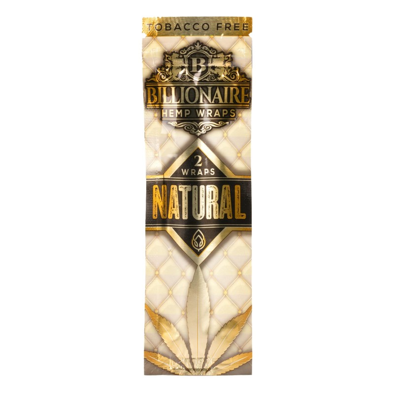 BILLIONAIRE HEMP WRAP 25CT / NATURAL/ TOBACCO FREE