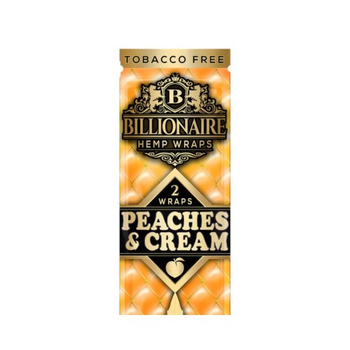 BILLIONAIRE HEMP WRAP 25CT / PEACH & CREAM / TOBACCO FREE