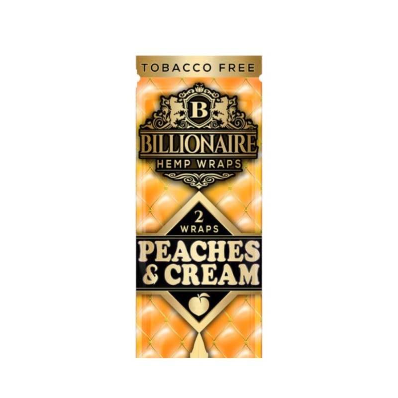 BILLIONAIRE HEMP WRAP 25CT / PEACH & CREAM / TOBACCO FREE