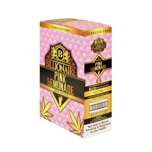 BILLIONAIRE HEMP WRAP 25CT / PINK LEMONADE / TOBACCO FREE