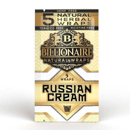 BILLIONAIRE HEMP WRAP 25CT / RUSSIAN CREAM / TOBACCO FREE