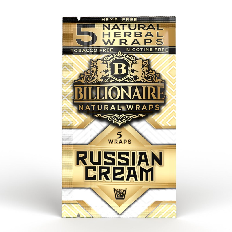BILLIONAIRE HEMP WRAP 25CT / RUSSIAN CREAM / TOBACCO FREE