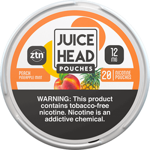 JUICE HEAD  TOBACCO FREE NICOTINE POUCHES PEACH PINEAPPLE MINT 12mg 5ct