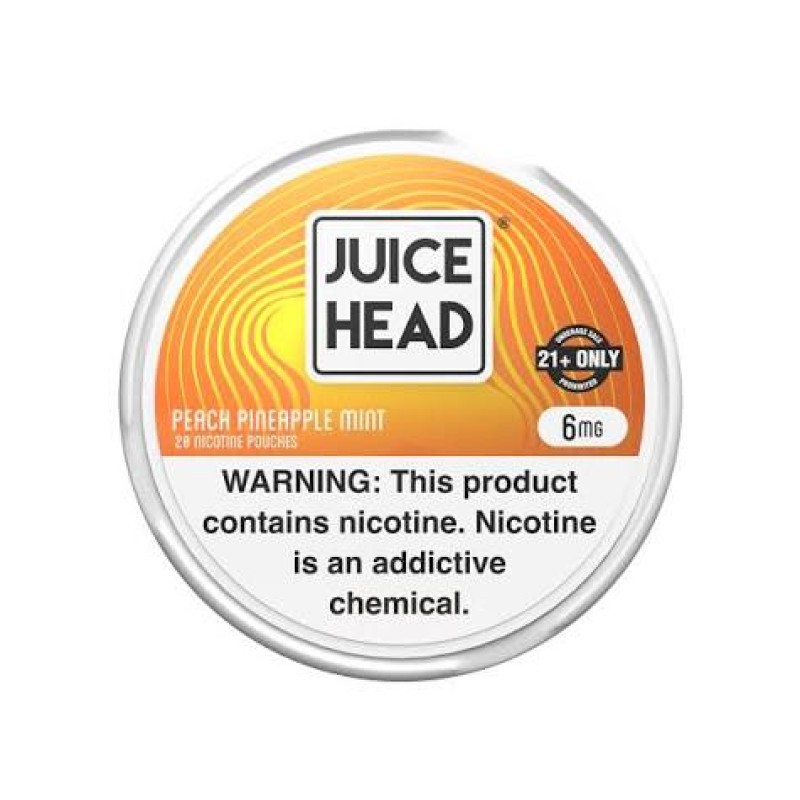 JUICE HEAD  TOBACCO FREE NICOTINE POUCHES PEACH PINEAPPLE MINT 6mg 5ct