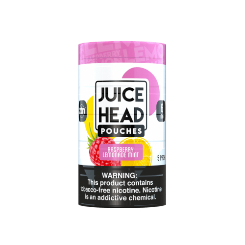 JUICE HEAD  TOBACCO FREE NICOTINE POUCHES RASPBERRY LEMONADE MINT 6mg 5ct